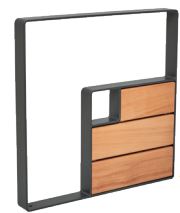 Appui Vélos Kub - Hauteur 750 mm - Longueur 750 mm - Largeur 80 mm - Structure en acier ou acier et bois_0