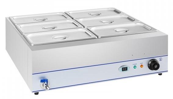 Bain-marie professionnel - 6 bacs gn 1/3_0