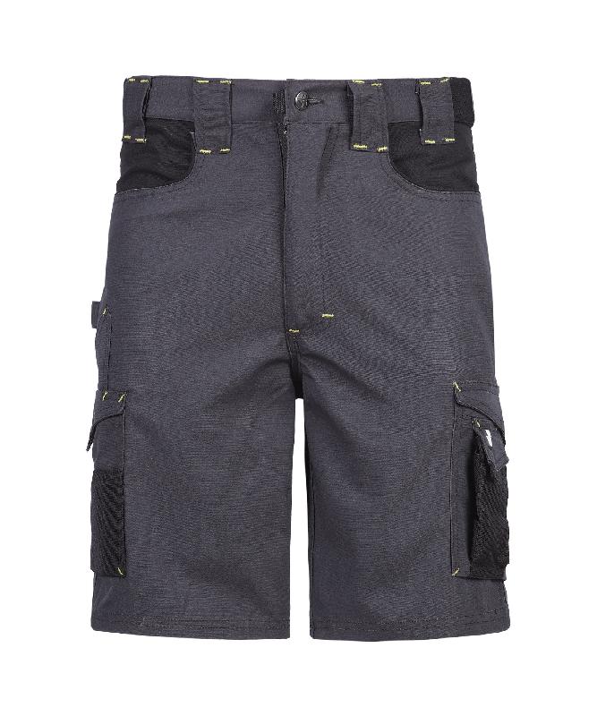 Bermuda de travail gris et noir - coutures indéchirables, déperlant, ceinture ergonomique - 40, 80 cm_0