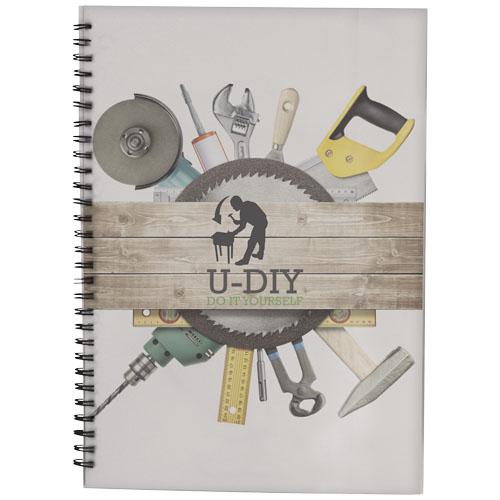 Cahier Desk-Mate A4 à spirale - Couverture polypropylène - 50 ou 100 feuilles vierges 80g/m²_0