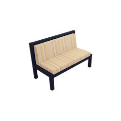 Canapé 2 places extérieur Alia Plein Air (Gris anthracite - Orchestra Chicago 7467) - aluminium CANAP2P-7016-7467-ORC_0