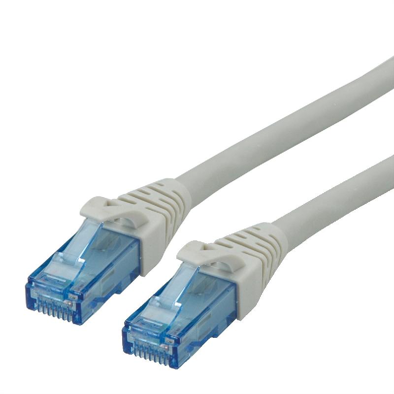 Cordon ROLINE UTP Cat.6A / 10 Gigabit, Component Level, LSOH, gris, 10 m_0