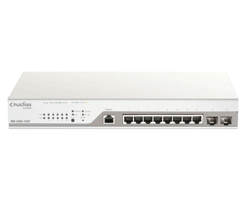 D-Link DBS-2000-10MP commutateur réseau Géré L2 Gigabit Ethernet (10/100/1000) Connexion Ethernet, supportant l'alimentation via ce port (PoE) Gris_0