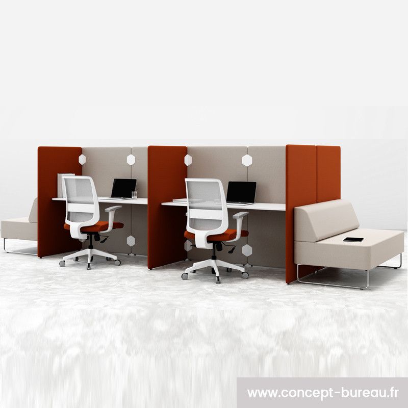 Duplix - bureau open space - concept bureau - pour 4 personnes_0