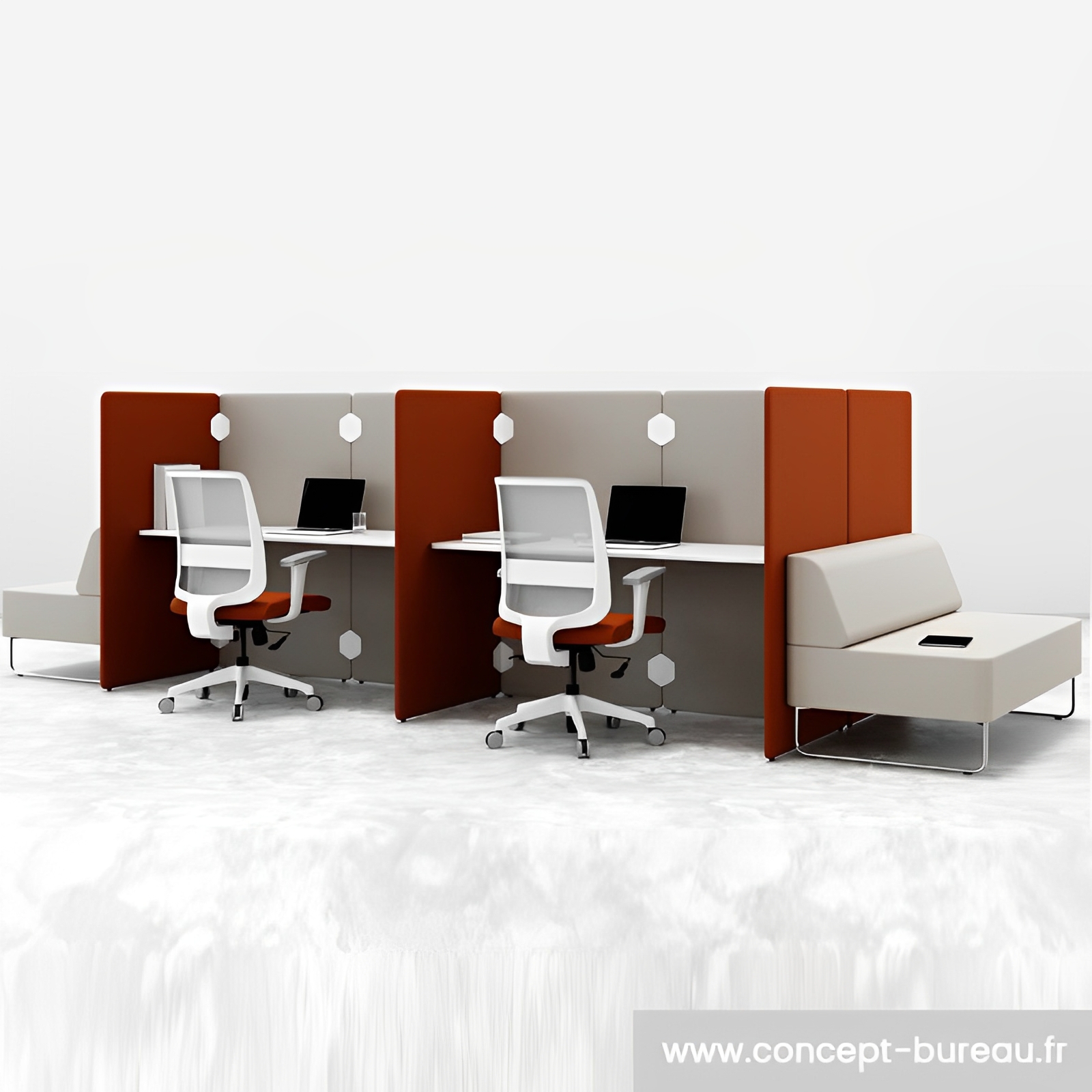 Duplix - bureau open space - concept bureau - pour 4 personnes_0