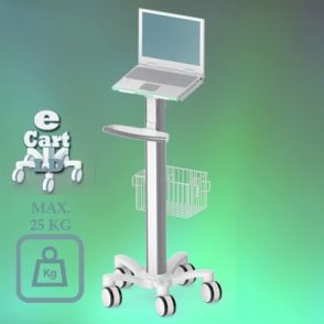 E Cart LD 5 - Chariot informatique médical pré-configuré pour laptop - Ergonoflex - 25 kg_0