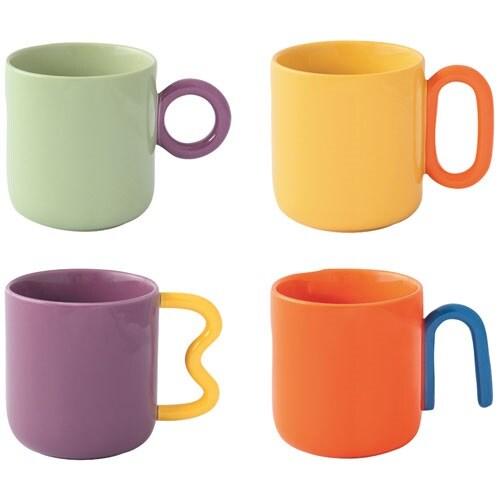EASY LIFE Coffret 4 mugs 35 cl Bicolore - Creative - 035-1220498_0