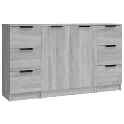Helloshop26 - Buffet bahut commode armoire meuble de rangement organisateur cuisine salle de séjour salons 3 pcs sonoma bois 02_0037180 - 30002132555_0