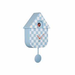 Horloge murale moderne Cuckoo Checker Bleu clair et blanc Karlsson - bleu plastique 8714302739255_0