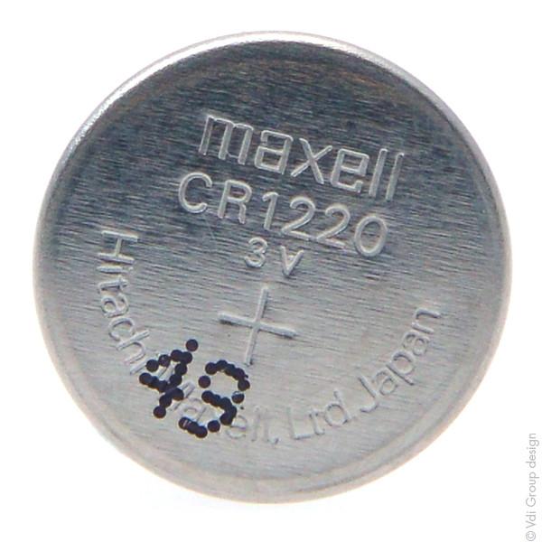 Pile bouton lithium CR1220 Maxell 3V 36mAh - longue durée de vie et faible auto-décharge_0