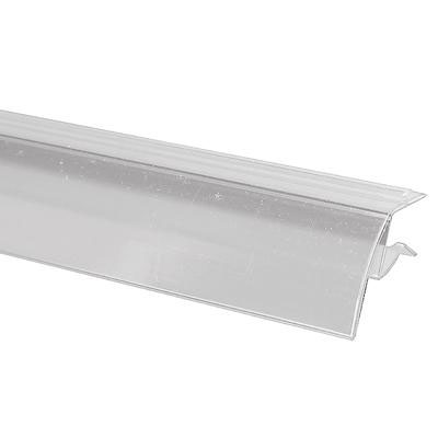 Porte-étiquettes transparent - L 100 x H 3 cm - Universel pour tablettes en verre - Paquet de 10_0