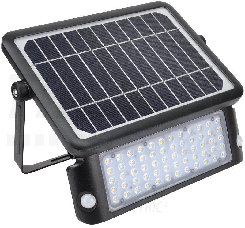 Projecteur solaire led avec détecteur de mouvement 10 w, 4000 k, 1080 lm, ip65, 3,7 v 7200 mah_0