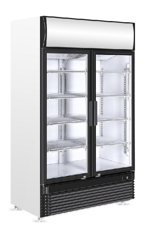 Réfrigérateur professionnel 2 portes en verre ventilé 750 l - 7455.1390_0