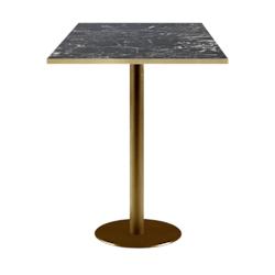 Restootab - Mange-debout 60x60cm Rome bistrot marbre noir brillant - noir TB-ROMFF2-6060M-MB.NRBR-LAI_0