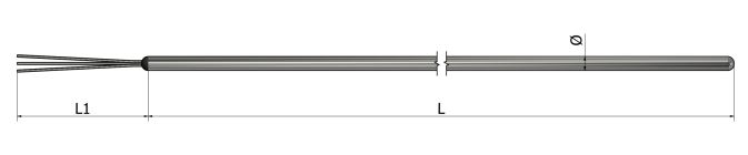 Sonde à résistance chemisée (RTD) - Sortie fils dénudés - PM00 - Pt100/Pt500/Pt1000 - Classe A/B - Gaine AISI304L/AISI316L_0