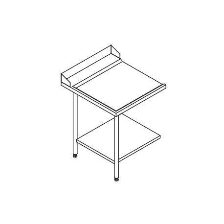 Table pour machines à paniers 600 x 500 configuration en ligne entrée/sortie - 70232_0
