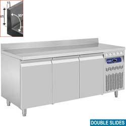 Table frigorifique murale ventilée - 3 portes GN 1/1 - 405 litres - DT178/PMA_0