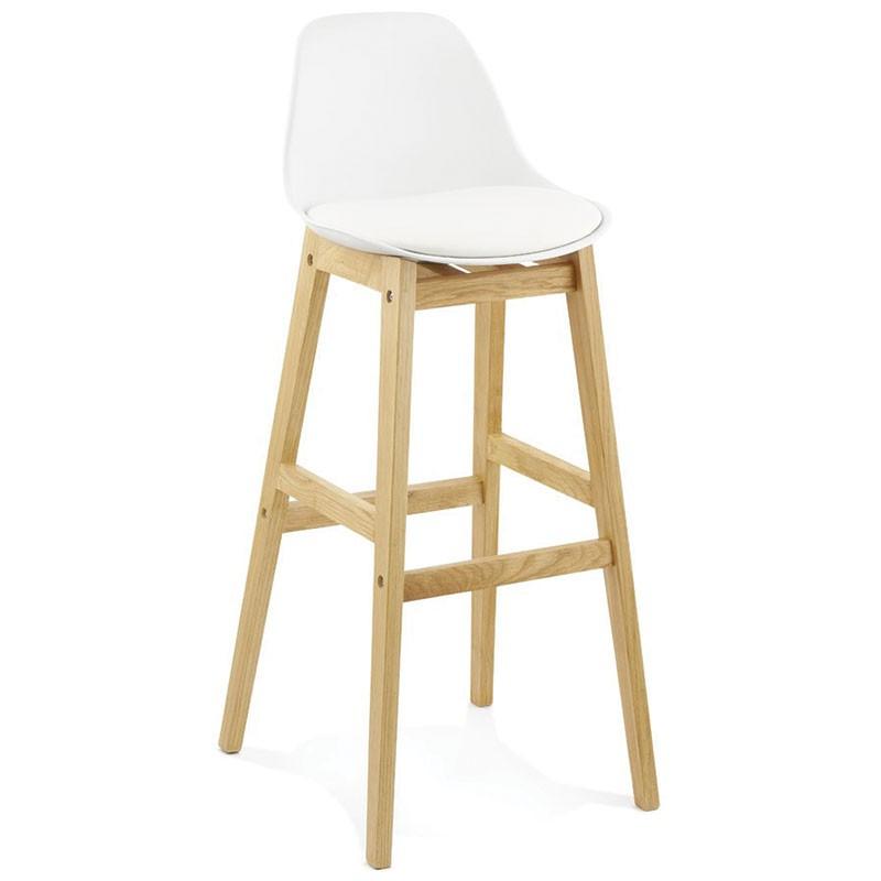 TABOURET DE BAR DESIGN LUND 102CM BLANC - PARIS PRIX_0