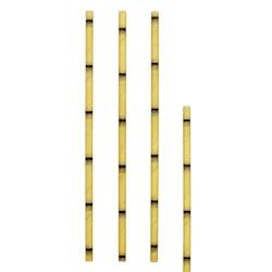 VASCELLA Pailles papier décor bambou ø 6 x 200 mm (2400 unités) - jaune papier V123206_0