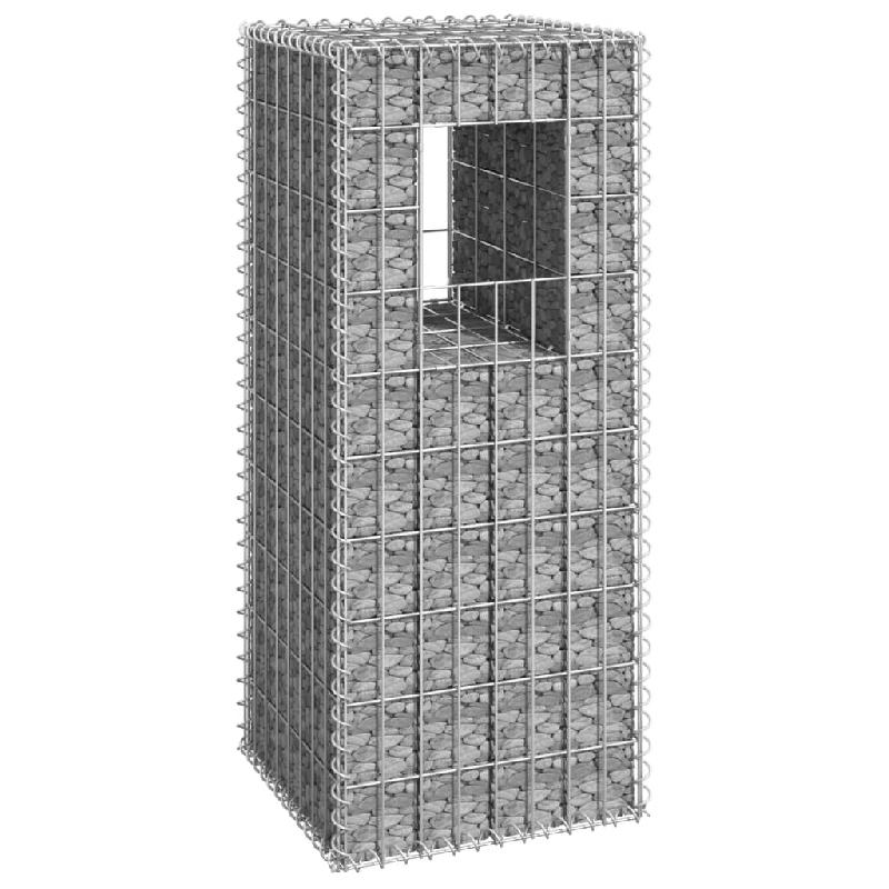 Vidaxl poteau à panier de gabion 40x40x100 cm fer 151260_0