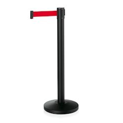 Poteau de délimitation pied Ø32cm sangle rouge 200cm - WAS Germany - rouge inox 2914 204_0