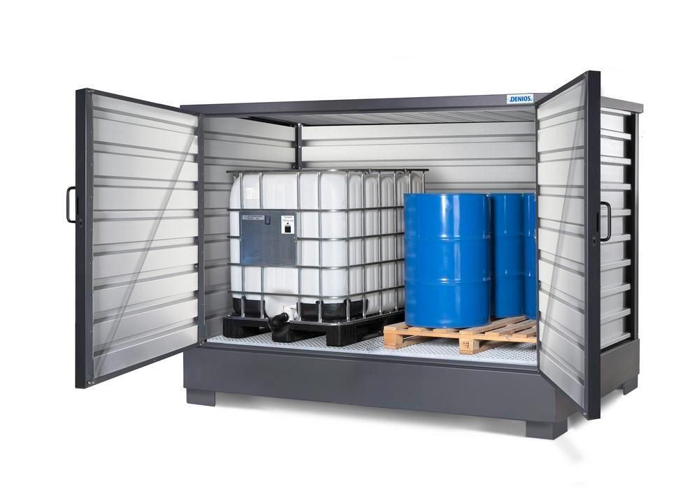 Box de stockage Solidmaxx C2.1 - 274682W - Pour fûts et cuves IBC/GRV avec bac de rétention monobloc_0