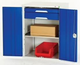 Armoire d'atelier polyvalente - réf 16916100.11v - 750mm - 2 tablettes et 1 tiroir 125mm_0