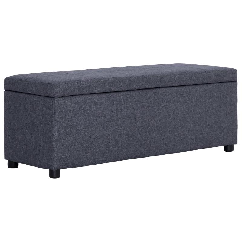 BANC BANQUETTE AVEC COMPARTIMENT DE RANGEMENT 116 CM POLYESTER GRIS FONCÉ 02_0010965_0
