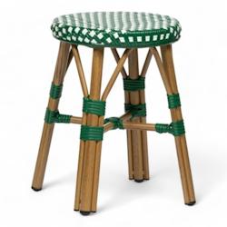 Bistromania Tabouret de terrasse RIVOLI - Vert foncé et blanc - EA080_0