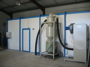 Cabine de sablage et grenaillage - recyclage manuel ou automatique - dimensions sur mesure_0