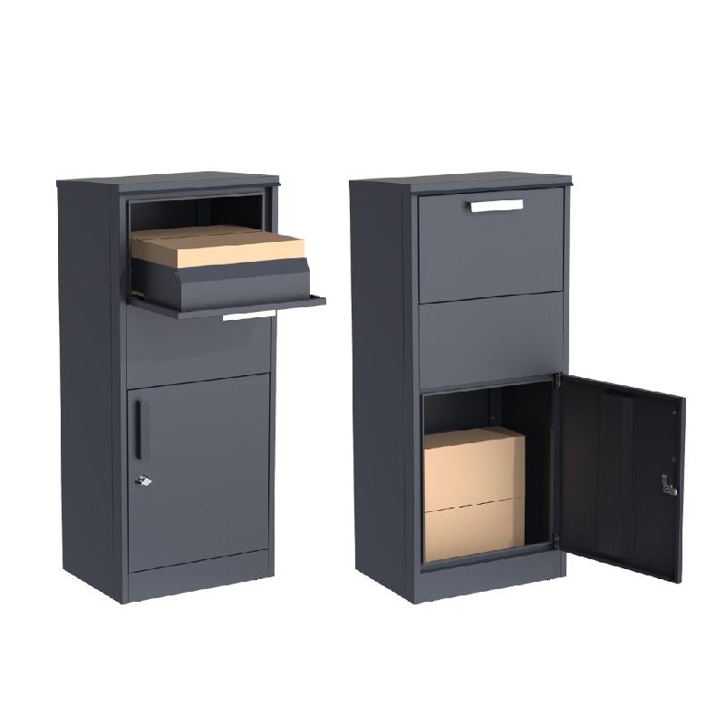 COULEURS DU MONDE Boîte aux lettres coloris gris avec compartiment colis – Acier Galvanisé - gris acier 3700263329531_0