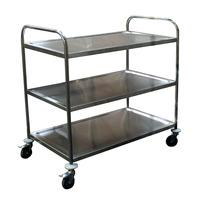 Desserte démontable inox 201, 3 niveau, 4 roues - 213-4000_0