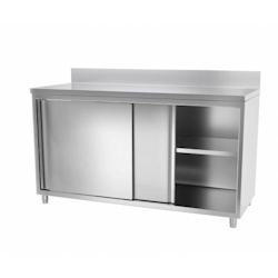 Equipementpro Armoire de travail 120x70cm professionnelle en inox - avec rebord - WT-1270S-E_0