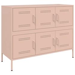 Helloshop26 - Buffet bahut commode armoire meuble de rangement organisateur cuisine salle de séjour salon 100,5 x 39 x 79 cm acier 02_0036196 - 30002_0