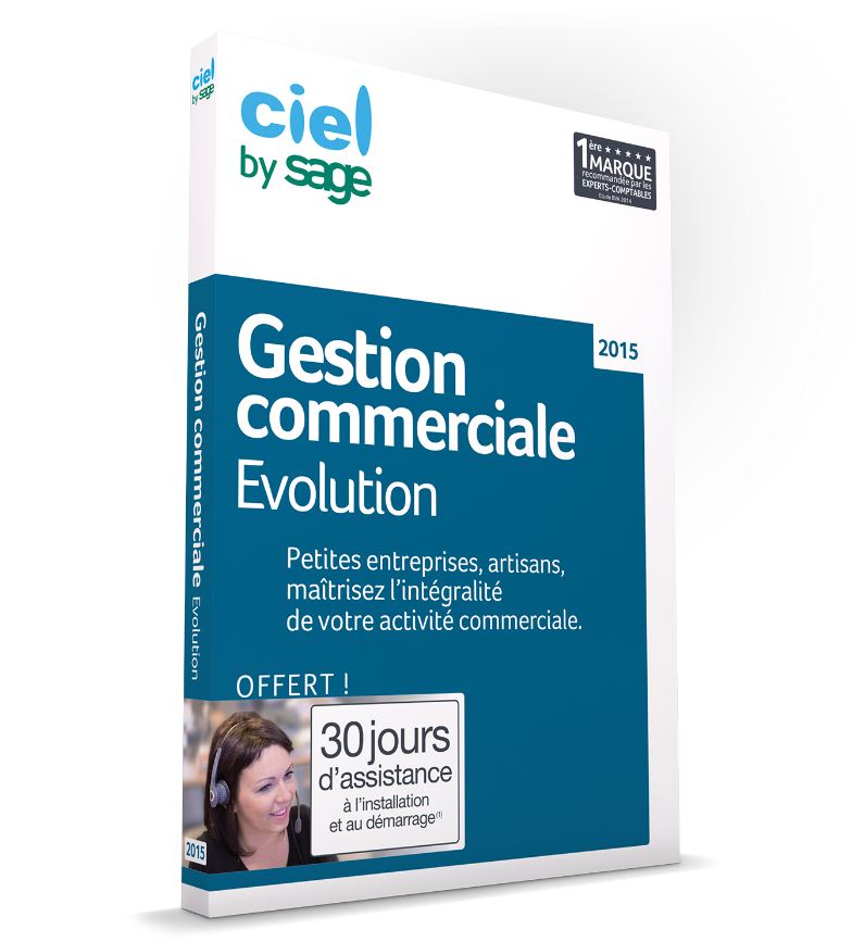 LOGICIEL GESTION COMMERCIALE ÉVOLUTION 2015 - CIEL