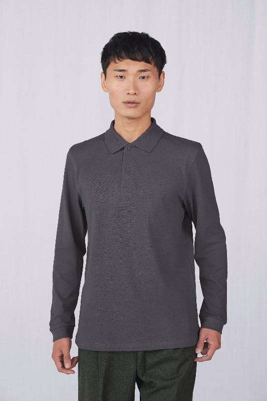 MY POLO 180 Homme manches longues - B&C - 100% coton pré-rétréci Ring-Spun - Réf: CGPU425_0