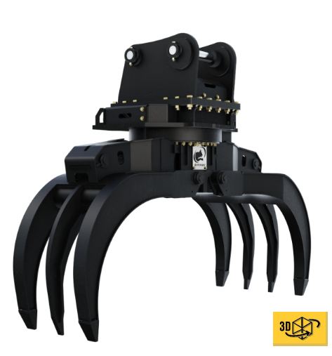 Pince de tri séries pulpe RPA 4570P10 Rotobec - Assemblage boulonné, innovation hydraulique et rotateurs à 3600°_0