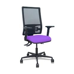 Piqueras y Crespo Silla Bormate asincro malla negra asiento bali lila brazos 2D ruedas 65mm - violet multi-matériau 405ASM840B82B2B68R65L_0
