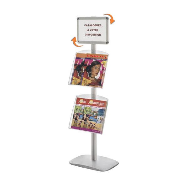 PORTE-MESSAGES CADRO-CLIC® 1 PORTE-AFFICHE A4 ET 2 ÉTAGÈRES