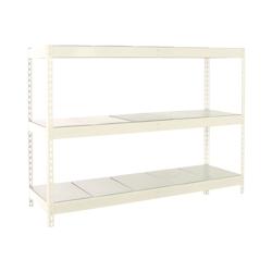 PROREGAL Étagère pour Charges Lourdes METAL BEAST THREE | HxLxP 200x150x75cm | 600kg par Niveau | Blanc - blanc métal PR_RS18-148_0