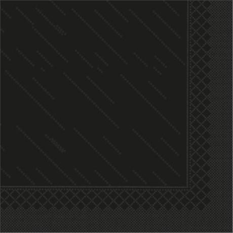 SERVIETTE QUATTRO ECOLABEL 4 PLIS 21 G/M² 45X45 CM TISSU NOIR (VENDU PAR 750)