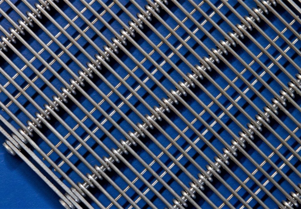 Tapis à œillets - Bandes transporteuses métalliques Wirebelt - Diamètre des tringles de 4 à 8 mm_0