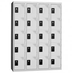 Vestiaires 5 cases x 4 colonnes - En kit - Gris - Largeur 120cm - PROVOST - gris acier 207001851_0