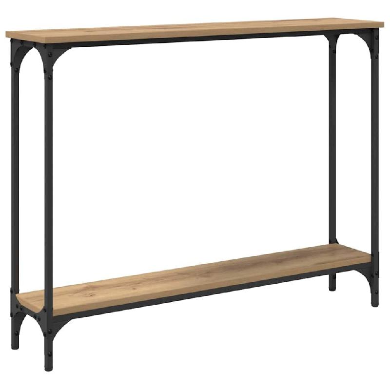 VidaXL Table console avec étagère Chêne artisanal 100 x 22,5 x 75 cm Modèle Aero Panorama Soleil - 882191_0