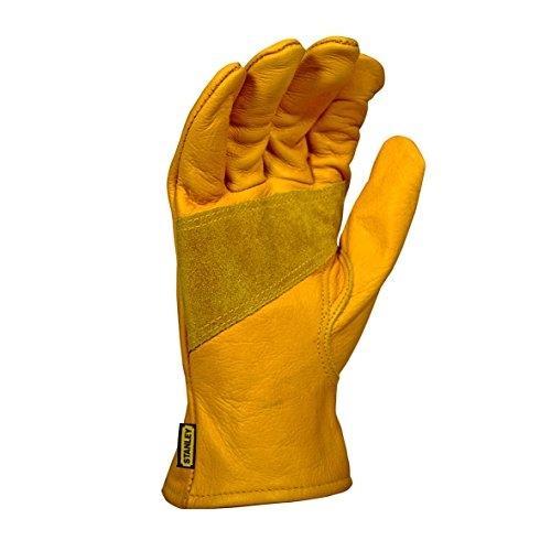 STANLEY RSY740L - Gants de protection en cuir de vache - Taille L - Résistants à la perforation, abrasion et coupures_0