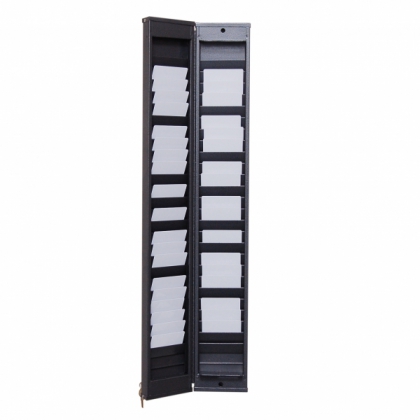 Armoire murale sécuritaire en métal - 50 cartes CB format paysage - Double verrouillage_0
