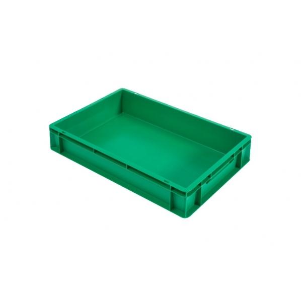 Bac norme Europe 600 x 400 x 120 mm - Couleur verte - Ultra-résistant pour transport et stockage_0