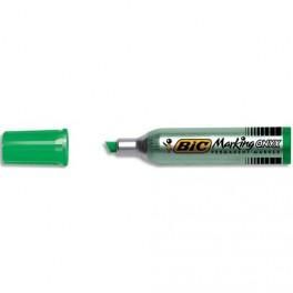 BIC MARQUEUR PERMANENT POINTE BISEAU CORPS MÉTAL ENCRE VERTE INDÉLÉBILE ONYX MARKER STANDARD 1481