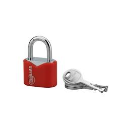 Cadenas à clé Ruby Color, acier, intérieur, anse acier, 32mm, 3 clés - THIRARD - 3150261861302_0