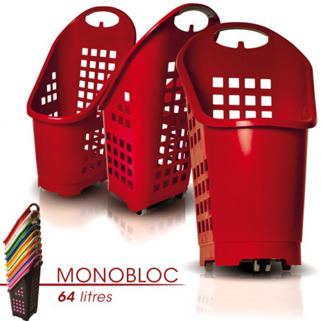 Chariot de magasin panier monobloc_0